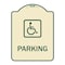 Signmission Parking Handicapped Symbol Heavy-Gauge Aluminum Architectural Sign, 24" x 18", TG-1824-23477 A-DES-TG-1824-23477 - alternate 1